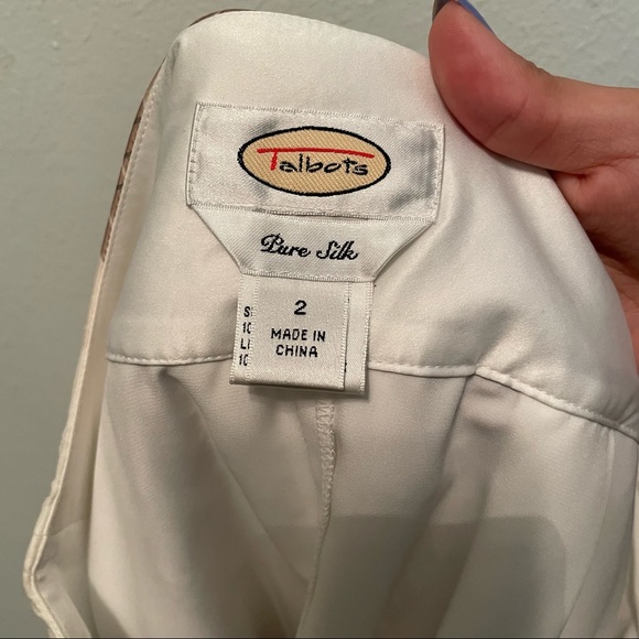 Talbots 100% Pure Silk Plaid MIDI skirt size 2 - Picture 4 of 4